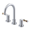 Rubinet Widespread Lav set (less drain) Satin Chrome