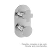 Baril Thermostatic pressure balanced shower valve with 3-way diverter (without handle)