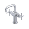 Rubinet Single Hole Dual Handle Lav. Set. (less drain) Satin Chrome