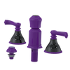 Rubinet Bidet Fitting with Spray, Diverter, and Vacum Breaker (Less Drain) Purple Haze