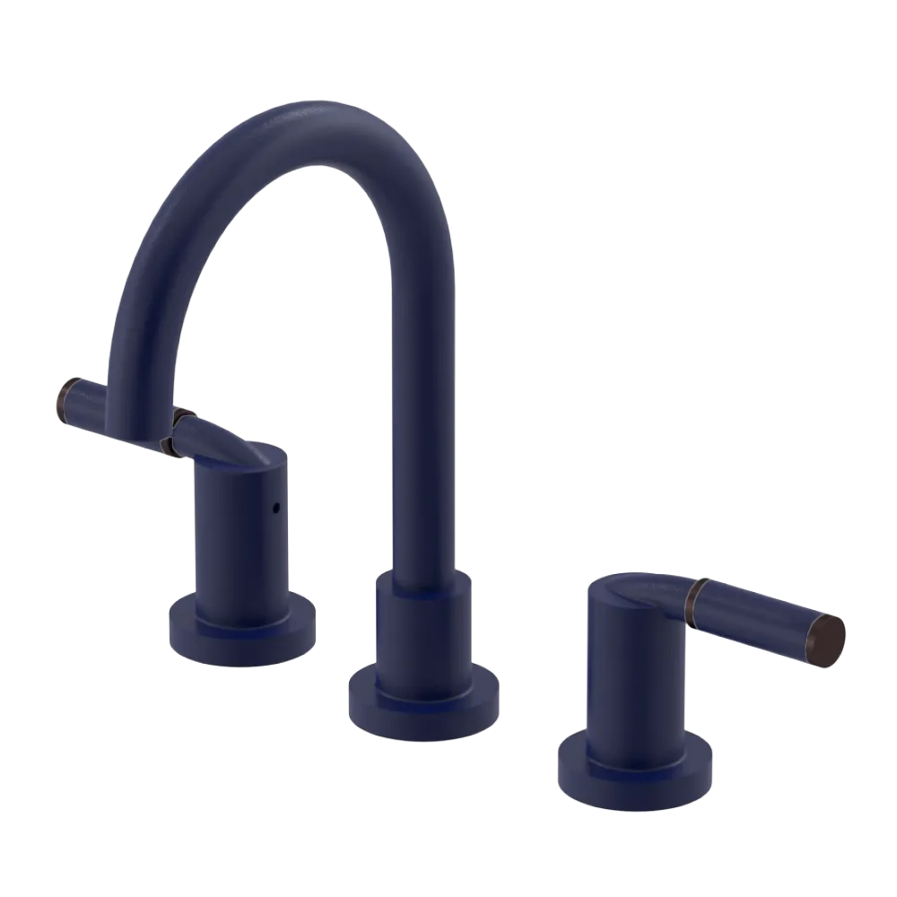 Rubinet Widespread Lav set (less drain) Midnight Blue