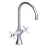 Rubinet Two Handle Single Hole Kitchen Set Satin Chrome