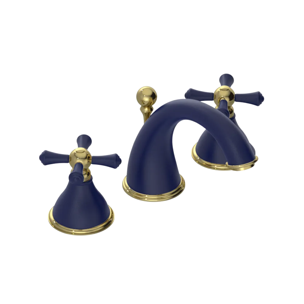Rubinet Widespread Lav. Set. (less drain) Midnight Blue