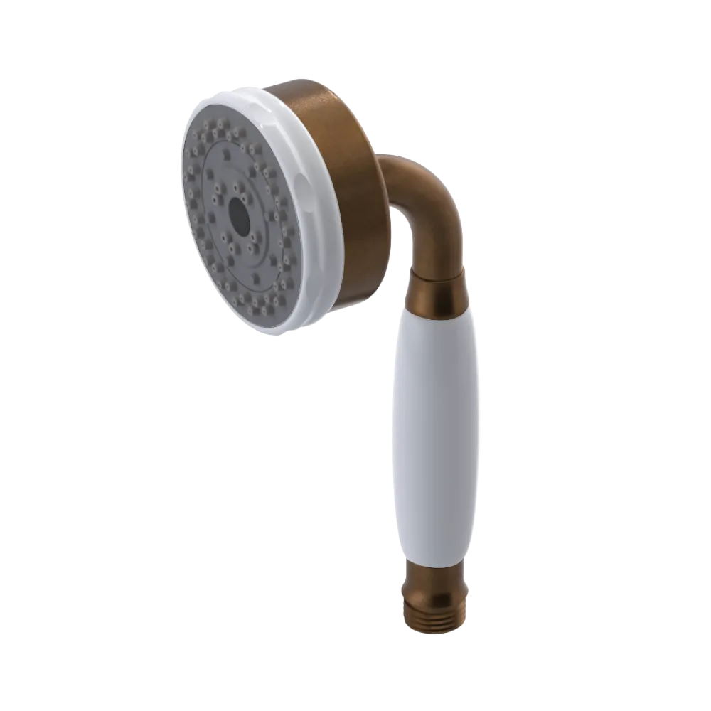 Rubinet 3 Function Hand Held Shower Only Tuscan Brass