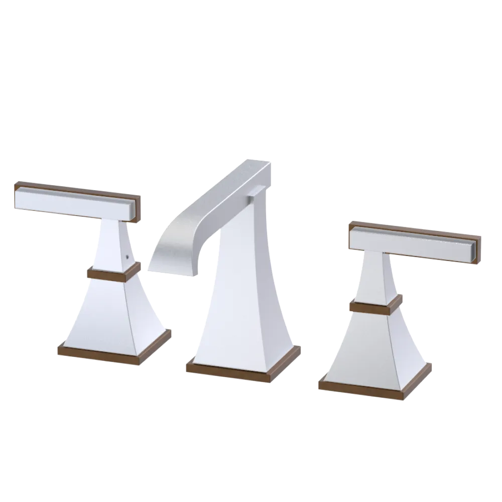 Rubinet Widespread Lav. Set. (less drain) Satin Chrome