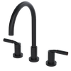 Rubinet Widespread Kitchen Set Matt Black
