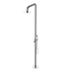 Rubinet Pressure Balance Outdoor Shower with Hand Held Shower & 10" Shower Head - 304 Stainless Steel Satin Nickel