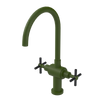 Rubinet Two Handle Single Hole Kitchen Set with LaSalle Spout Green Envy