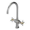 Rubinet Two Handle Single Hole Kitchen Set with LaSalle Spout Polished Nickel