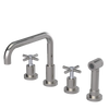 Rubinet Widespread Kitchen Set with Hand Spray Polished Nickel