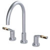 Rubinet Widespread Kitchen Set Satin Chrome