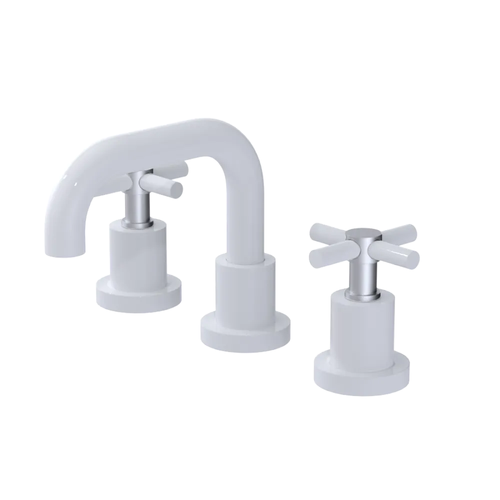 Rubinet Widespread Lav. Set. (less drain) White