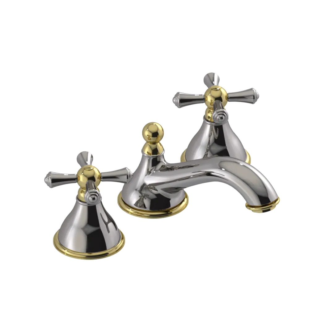 Rubinet Widespread Lav. Set. (less drain) Polished Nickel