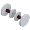 Rubinet Shower Door Knob (set) Matt White