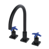 Rubinet Widespread Kitchen Set Matt Black
