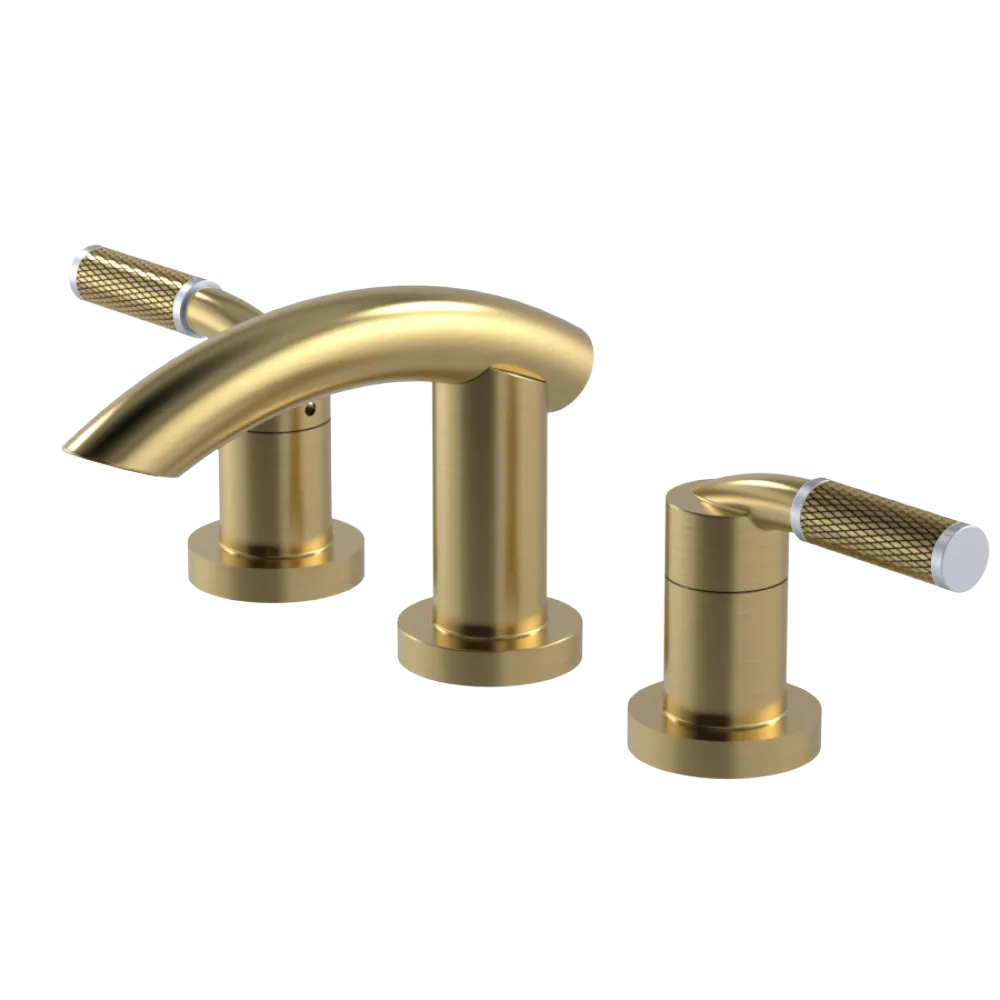 Rubinet Widespread Lav. Set. (less drain) Satin Brass
