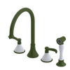 Rubinet Widespread Kitchen Set with Hand Spray Green Envy