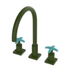 Rubinet Widespread Kitchen Set Green Envy