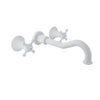 Baril Two handles wall-mounted lavatory faucet, drain not included