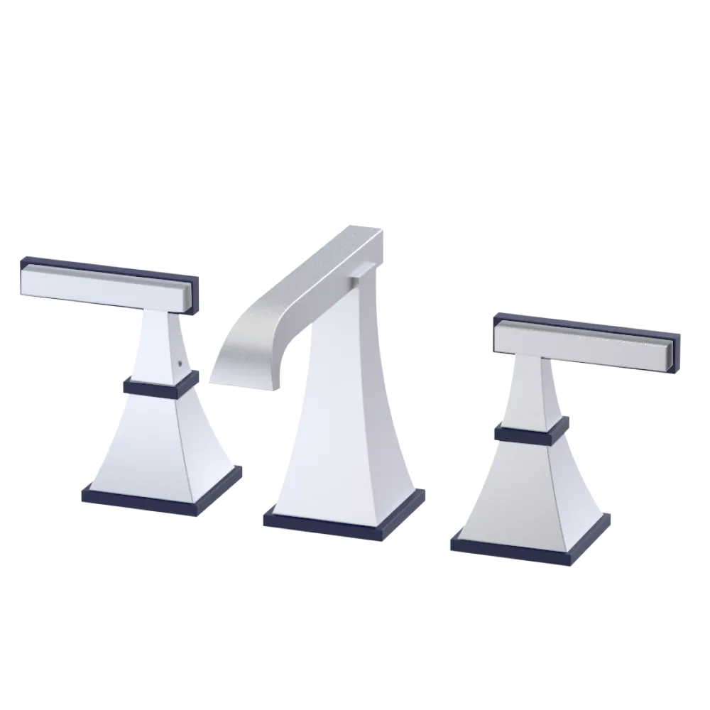 Rubinet Widespread Lav. Set. (less drain) Satin Chrome