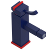 Rubinet Single Control Bidet Fitting (less drain) Midnight Blue