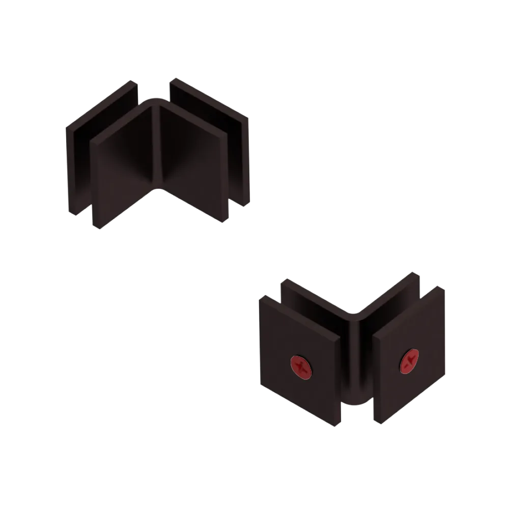 Rubinet 90 Glass to Glass Open Face Oil Rubbed Bronze