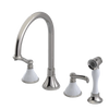 Rubinet Widespread Kitchen Set with Hand Spray Polished Nickel