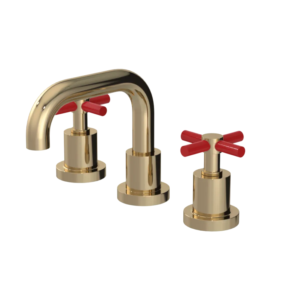 Rubinet Widespread Lav. Set. (less drain) Gold