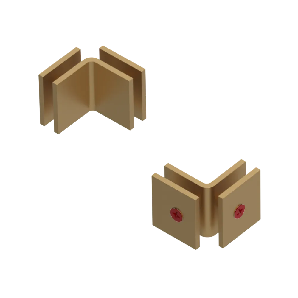 Rubinet 90 Glass to Glass Open Face Satin Gold