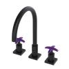 Rubinet Widespread Kitchen Set Matt Black