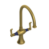 Rubinet Two Handle Single Hole Kitchen Set Antique Brass Matt