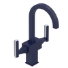 Rubinet Single Hole Dual Handle Lav. Set. (less drain) Midnight Blue