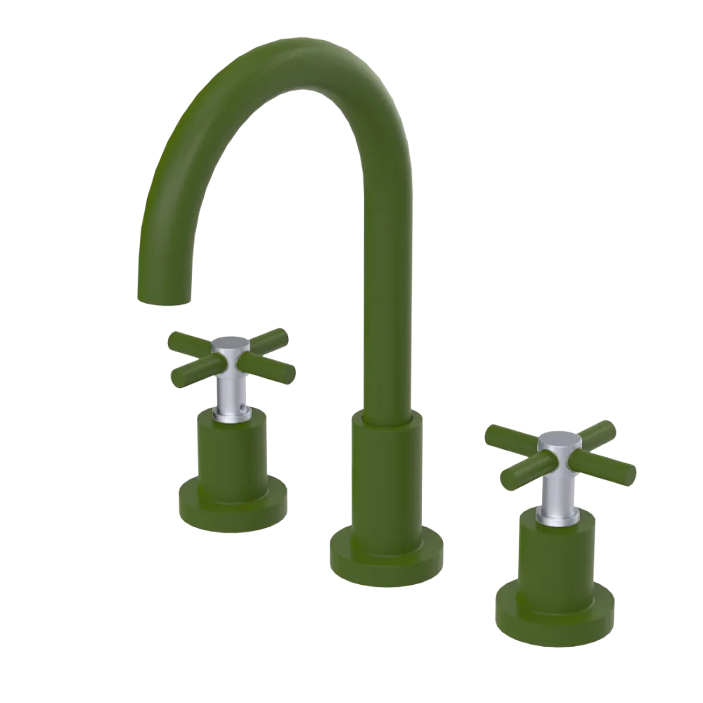 Rubinet Widespread Kitchen Set with LaSalle Spout Green Envy