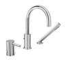 Baril 3-piece tub filler with hand shower