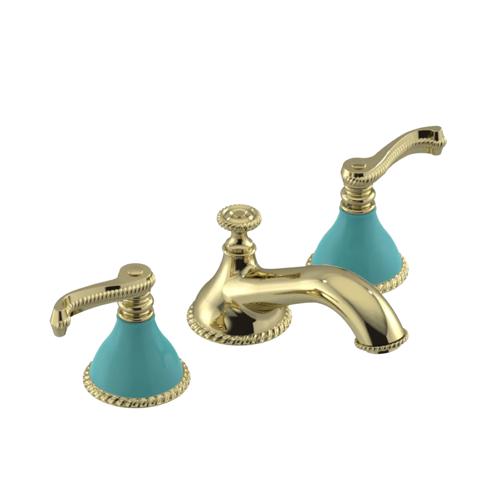 Rubinet Widespread Lav. Set. (less drain) Gold