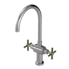 Rubinet Two Handle Single Hole Kitchen Set with LaSalle Spout Polished Nickel