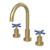 Rubinet Widespread Kitchen Set with LaSalle Spout Satin Brass