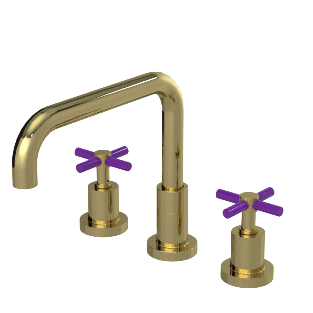 Rubinet Widespread Kitchen Set Natural Brass