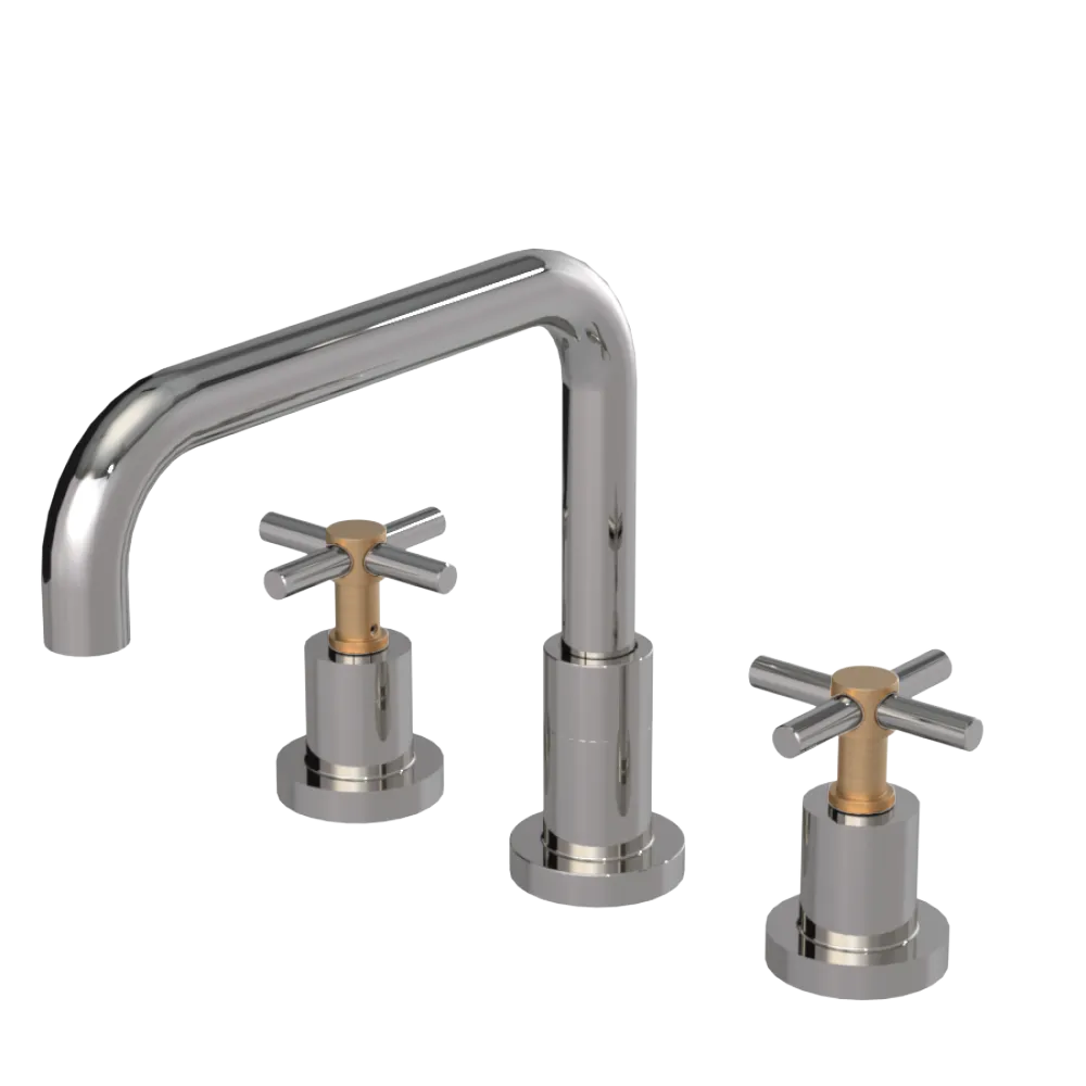 Rubinet Widespread Kitchen Set Polished Nickel