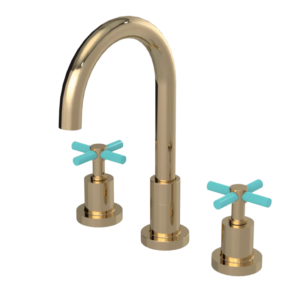 Rubinet Widespread Kitchen Set with LaSalle Spout Gold