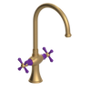 Rubinet Two Handle Single Hole Kitchen Set Satin Gold