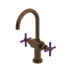 Rubinet Single Hole Dual Handle Lav. Set with LaSalle Spout (less drain) Tuscan Brass