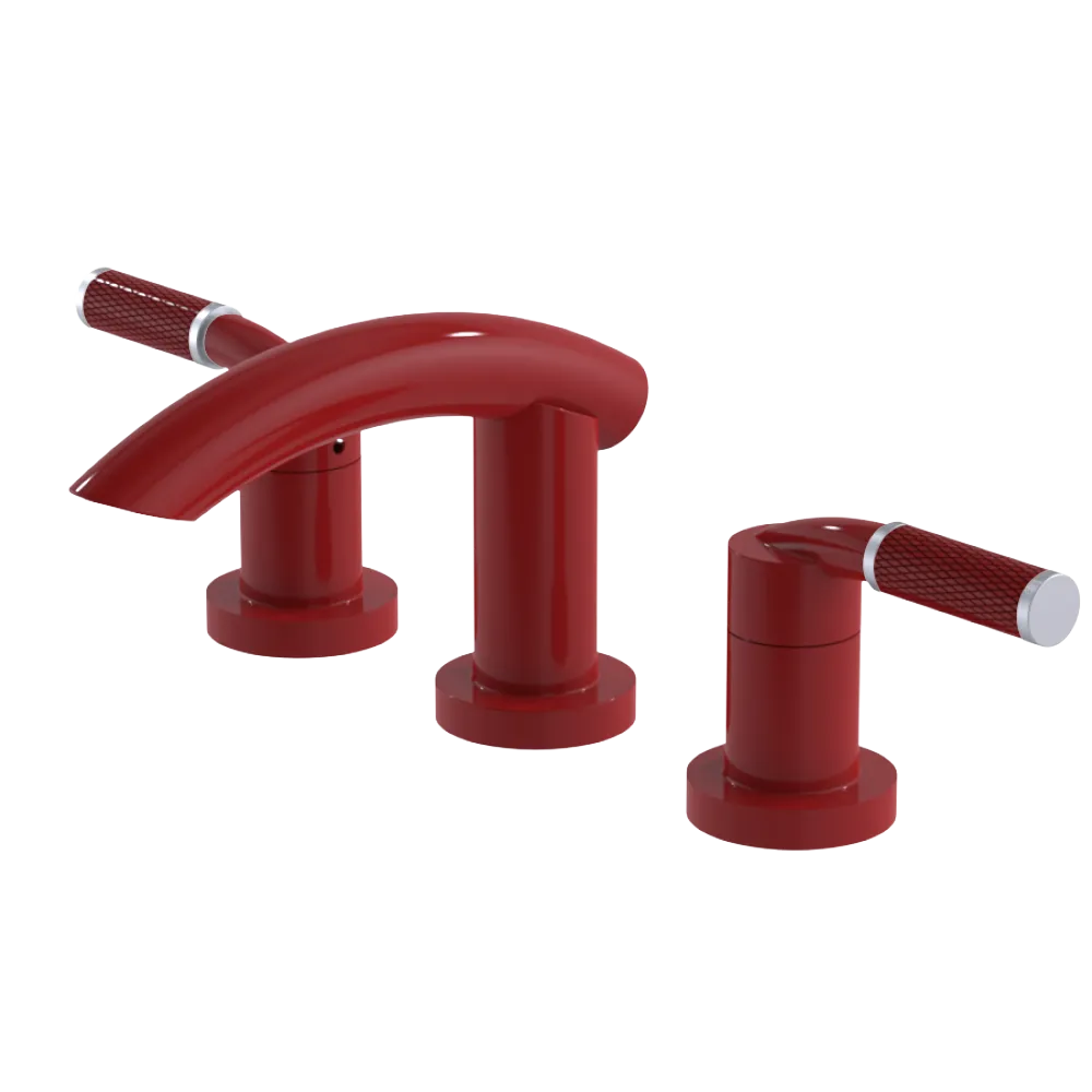 Rubinet Widespread Lav. Set. (less drain) Red