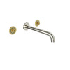 Baril Two handles wall-mounted lavatory faucet (without handle), drain not included