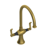 Rubinet Two Handle Single Hole Kitchen Set Antique Brass Matt