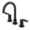 Rubinet Widespread Lav. Set. (less drain) Matt Black