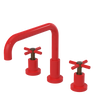 Rubinet Widespread Kitchen Set Red