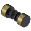 Rubinet Shower Door Knob (set) Matt Black
