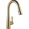 Essa Single Handle Pull-down Kitchen Faucet - Champagne Bronze