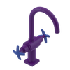 Rubinet Single Hole Dual Handle Lav. Set. (less drain) Purple Haze
